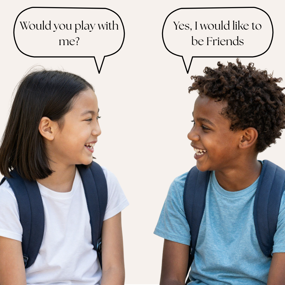 Kids building social skills together