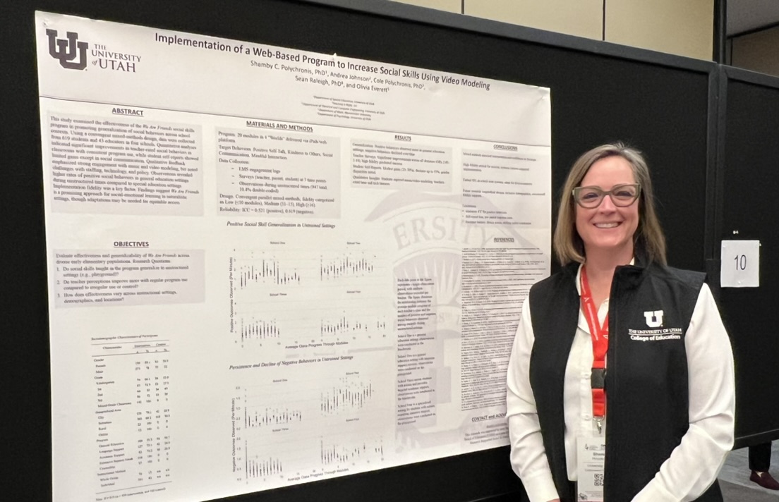 Shamby Polychronis presenting statewide study poster